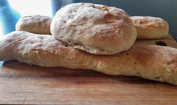 Pane All Olio Fatto Casa Con Lievito Madre Ricette Cottura — Foto Stock