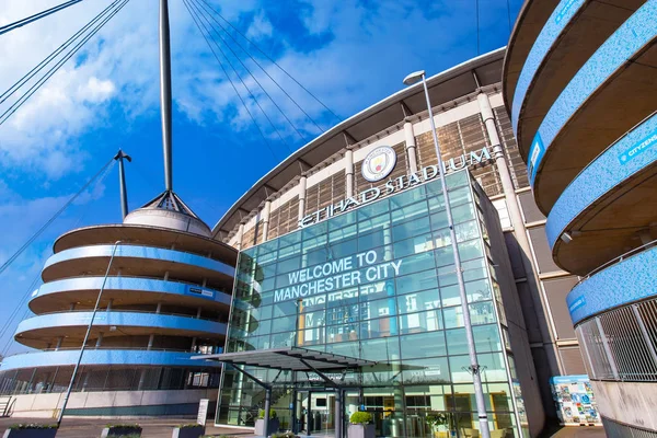 Μάντσεστερ Ηνωμένο Βασίλειο Μαΐου 2018 Manchester City Club Ποδοσφαίρου Ιδρύθηκε — Φωτογραφία Αρχείου