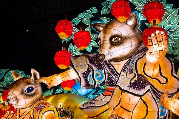 Aomori, Japonya - 22 Nisan 2018: Fener Nebuta Festival geçit Aomori şehir ile yaz aylarında festival Ağustos 2-7, her yıl düzenlenen yüzen.