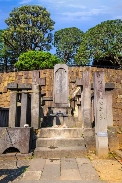 墓主赤穂 忠実な浪人 泉岳寺で最も人気のある日本歴史壮大な伝説の一つのマスター — ストック写真