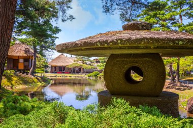 Oyakuen tıbbi bitki bahçe şehir Aizuwakamatsu, Fukushima, Japan