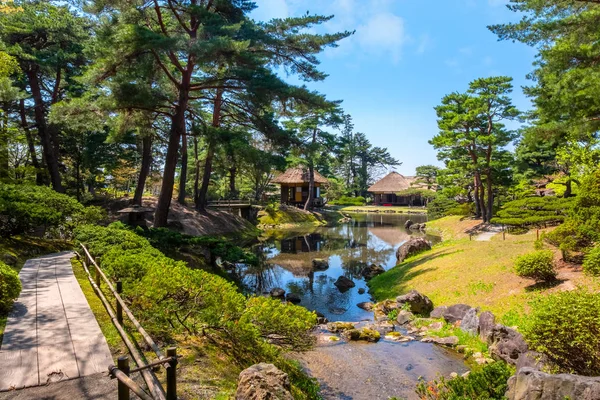 Jardín Hierbas Medicinales Oyakuen Ciudad Aizuwakamatsu Fukushima Japón — Foto de Stock