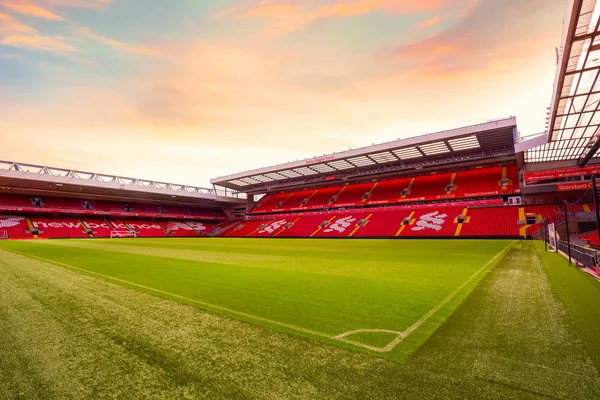 Liverpool Reino Unido Mayo 2018 Estadio Anfield Sede Del Liverpool — Foto de Stock