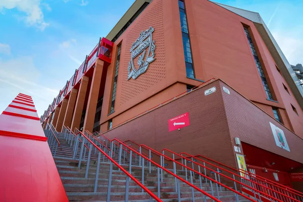 Liverpool Reino Unido May 2018 Estadio Anfield Sede Del Liverpool — Foto de Stock