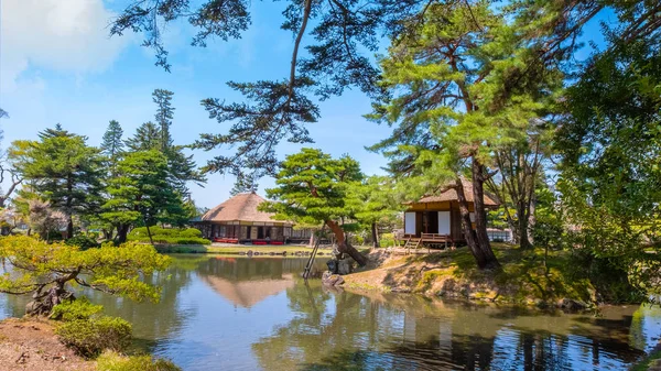 Jardin Herbes Médicinales Oyakuen Dans Ville Aizuwakamatsu Fukushima Japon — Photo