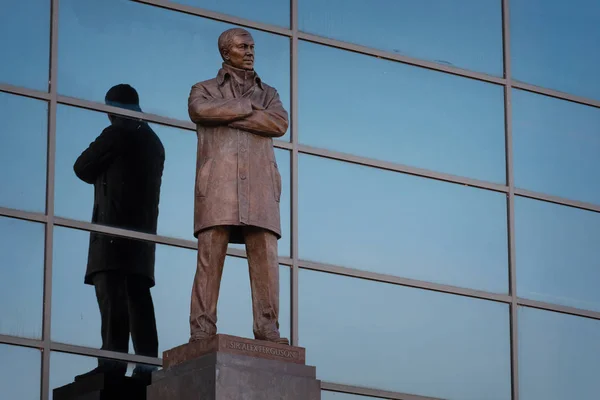 Manchester Verenigd Koninkrijk Mei 2018 Sir Alex Ferguson Bronzen Standbeeld — Stockfoto