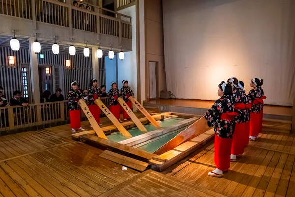 Гунма Япония Апреля 2018 Года Юмоми Традиционный Способ Охлаждения Горячей — стоковое фото