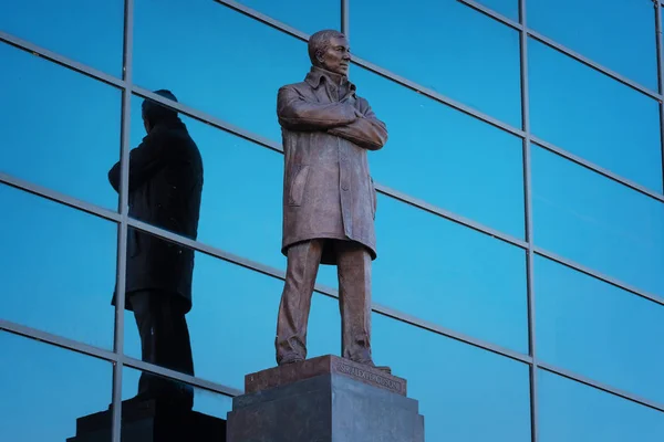 Manchester Verenigd Koninkrijk Mei 2018 Sir Alex Ferguson Bronzen Standbeeld — Stockfoto