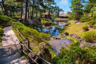 Oyakuen tıbbi bitki bahçe şehir Aizuwakamatsu, Fukushima, Japan