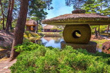 Oyakuen tıbbi bitki bahçe şehir Aizuwakamatsu, Fukushima, Japan