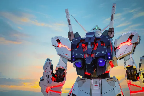 Tokyo Japón Abril 2018 Traje Móvil Tamaño Completo Unicorn Gundam — Foto de Stock