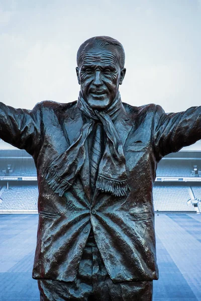 Liverpool Verenigd Koninkrijk Mei 2018 Standbeeld Van Bill Shankly Voor — Stockfoto