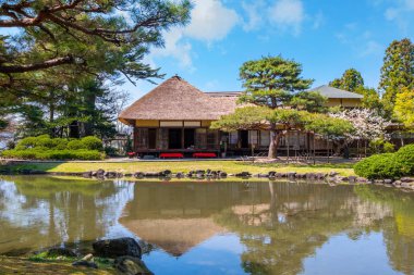 Oyakuen tıbbi bitki bahçe şehir Aizuwakamatsu, Fukushima, Japan