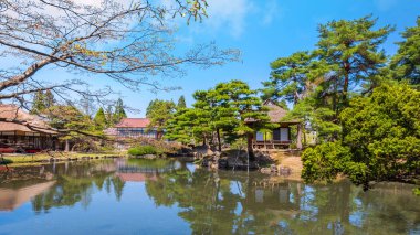 Oyakuen tıbbi bitki bahçe şehir Aizuwakamatsu, Fukushima, Japan