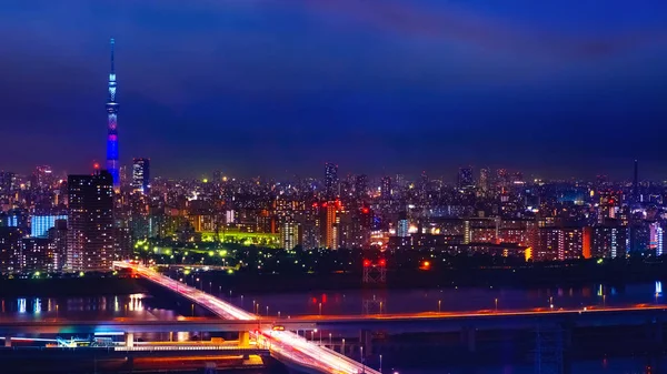 Alacakaranlık sermaye şehir Japonya Tokyo şehir manzaralı görünüm 