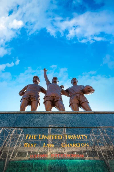 Manchester Mai 2018 Die Bronzeskulptur Der Vereinigten Dreieinigkeit Die Mit — Stockfoto