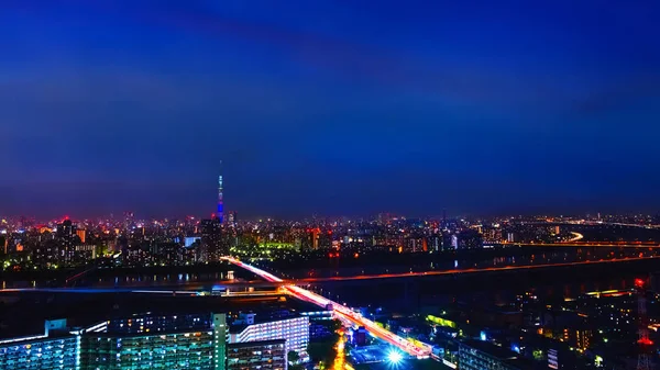 Piękny Widok Miasto Tokio Stolicy Miasta Japonii Półmroku — Zdjęcie stockowe