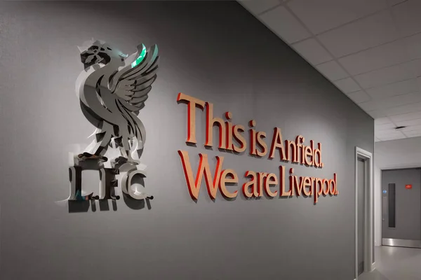 Liverpool Reino Unido Mayo 2018 Estadio Anfield Sede Del Liverpool — Foto de Stock