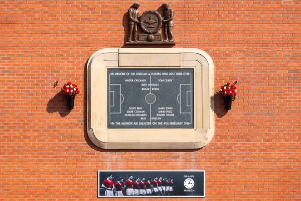 Manchester Royaume Uni Mai 2018 Une Plaque Old Trafford Mémoire — Photo