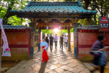 Tokyo, Japonya - 29 Nisan 2018: Ueno Toshogu Tapınak, 1616 yılında inşa için Tokugawa Ieyasu, Edo Shogunate kurucusu adanmış ülke çapında Toshogu birini türbelerin