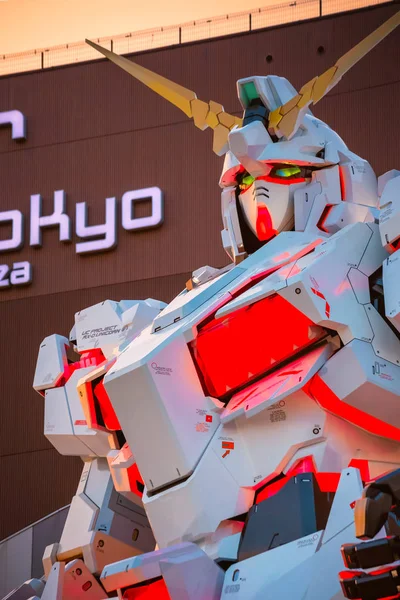 Tokyo Japón Abril 2018 Traje Móvil Tamaño Completo Unicorn Gundam — Foto de Stock