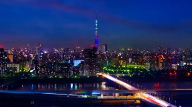 Alacakaranlık sermaye şehir Japonya Tokyo şehir manzaralı görünüm