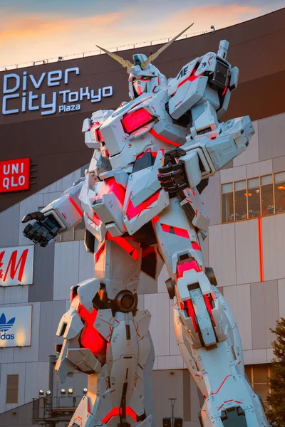 Tokyo Japón Abril 2018 Traje Móvil Tamaño Completo Unicorn Gundam — Foto de Stock