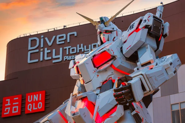 Tokyo Japón Abril 2018 Traje Móvil Tamaño Completo Unicorn Gundam — Foto de Stock