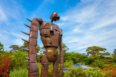 Tokyo, Japonya - 29 Nisan 2018: Heykel robot stüdyo Ghibli filmin ' Laputa: Castle gökyüzünde ' Ghibli Müzesi'nde