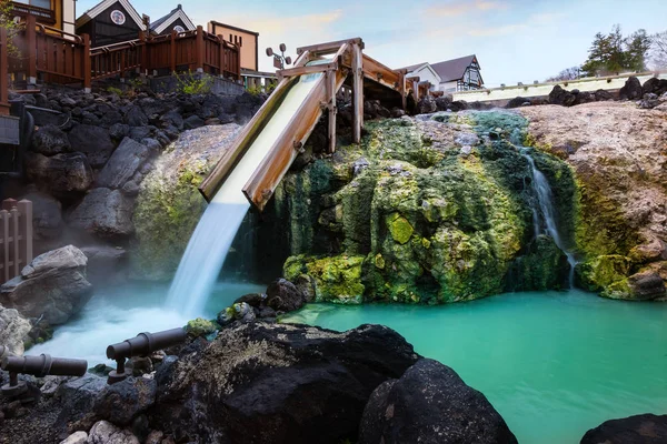 Yubatake Hotspring Kusatsu Onsen Gunma Japonia — Zdjęcie stockowe