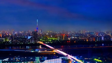 Alacakaranlık sermaye şehir Japonya Tokyo şehir manzaralı görünüm 