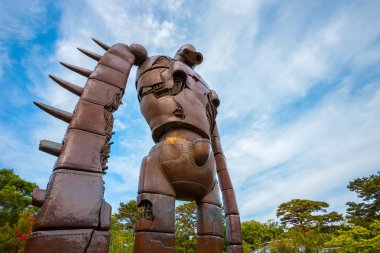 Tokyo, Japonya - 29 Nisan 2018: Heykel robot stüdyo Ghibli filmin ' Laputa: Castle gökyüzünde ' Ghibli Müzesi'nde