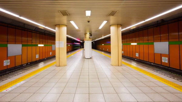 2018 通勤や都内の地下鉄駅で電車 — ストック写真