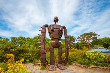 Tokyo, Japonya - 29 Nisan 2018: Heykel robot stüdyo Ghibli filmin ' Laputa: Castle gökyüzünde ' Ghibli Müzesi'nde