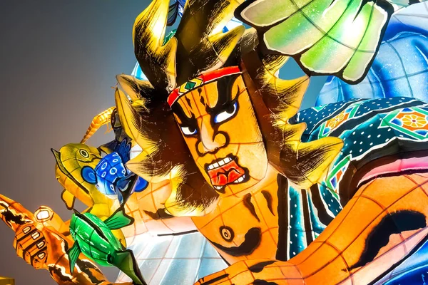 Aomori Japan April 2018 Lantern Floats Nebuta Festival Parade City — Stock Photo, Image