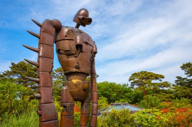 Tokyo, Japonya - 29 Nisan 2018: Heykel robot stüdyo Ghibli filmin ' Laputa: Castle gökyüzünde ' Ghibli Müzesi'nde