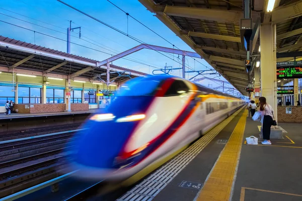 Sendai Japan April 2018 Series Japanese Shinkansen High Speed Train — Stock Photo, Image