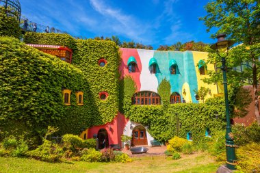 Tokyo, Japonya - 29 Nisan 2018: Ghibli Müzesi Japon animasyon Studio Ghibli, çalışmalarını çocuk, teknoloji ve sanat ve animasyon tekniği için adanmış finearts özelliklerini gösteren bir yerdir