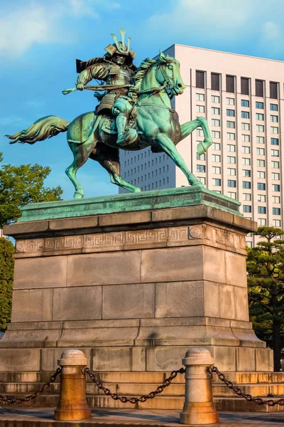 Statue Kusunoki Masashige Famed Japanese Samurai East Garden Tokyo Imperial — Stock Photo, Image