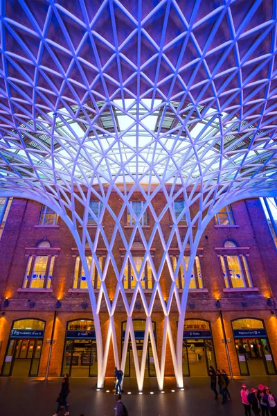 Londres Reino Unido Maio 2018 Estação Ferroviária King Cross Terminal — Fotografia de Stock