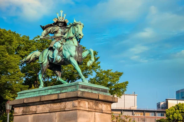 Statue Kusunoki Masashige Famed Japanese Samurai East Garden Tokyo Imperial — Stock Photo, Image