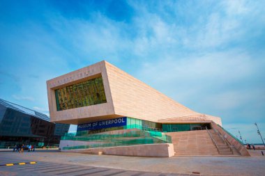 Liverpool, İngiltere - 17 Mayıs 2018: The Museum 2011 yılında açılan Liverpool yansıtan benzersiz coğrafya, tarih ve kültür kentin küresel önemi