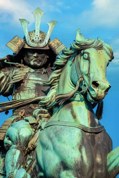 Staty Kusunoki Masashige Berömda Japanska Samurai East Garden Utanför Kejserliga — Stockfoto