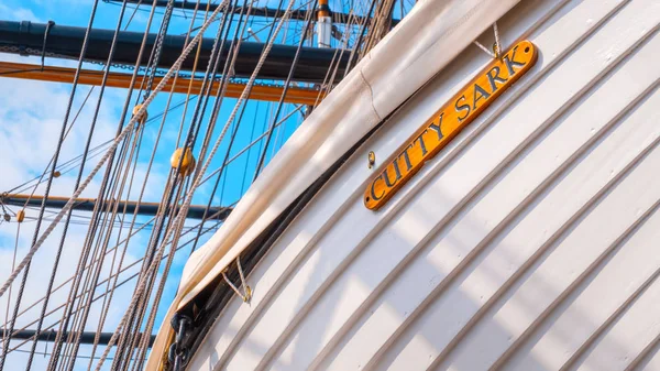 Londres Reino Unido Maio 2018 Cutty Sark Construído 1869 Dos — Fotografia de Stock