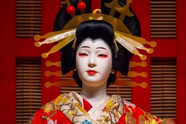 Tokio Japón Abril 2018 Muñecas Tamaño Natural Retratan Actuación Tradicional —  Fotos de Stock