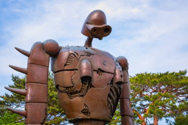 Tokyo, Japonya - 29 Nisan 2018: Heykel robot stüdyo Ghibli filmin ' Laputa: Castle gökyüzünde ' Ghibli Müzesi'nde