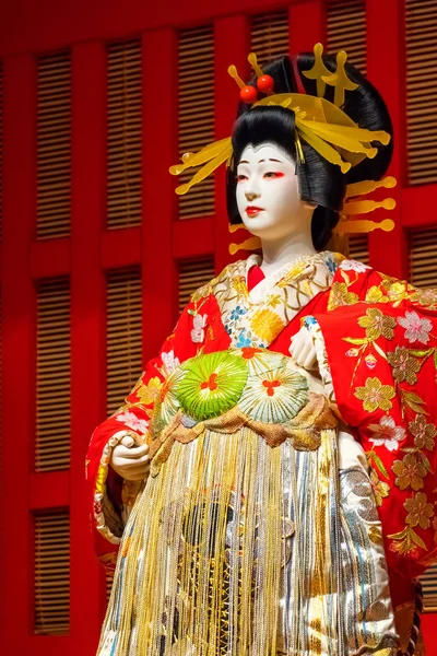 Tokyo Japan April 2018 Liv Storlek Dockor Skildra Traditionella Japanska — Stockfoto