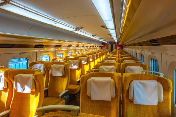 Interior Japanese Shinkansen High Speed Train — Stock Photo, Image