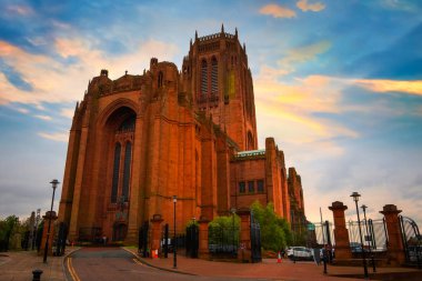 Liverpool Katedrali veya katedral kilise Mesih'in yükseldi, Liverpool İngiltere'de 
