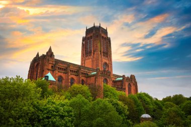 Liverpool Katedrali veya katedral kilise Mesih'in yükseldi, Liverpool İngiltere'de 